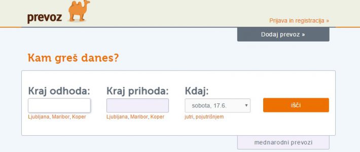 Prevoz.org – Spletni portal za koordinacijo prevozov Prevoz.org – Spletni portal za koordinacijo prevozov