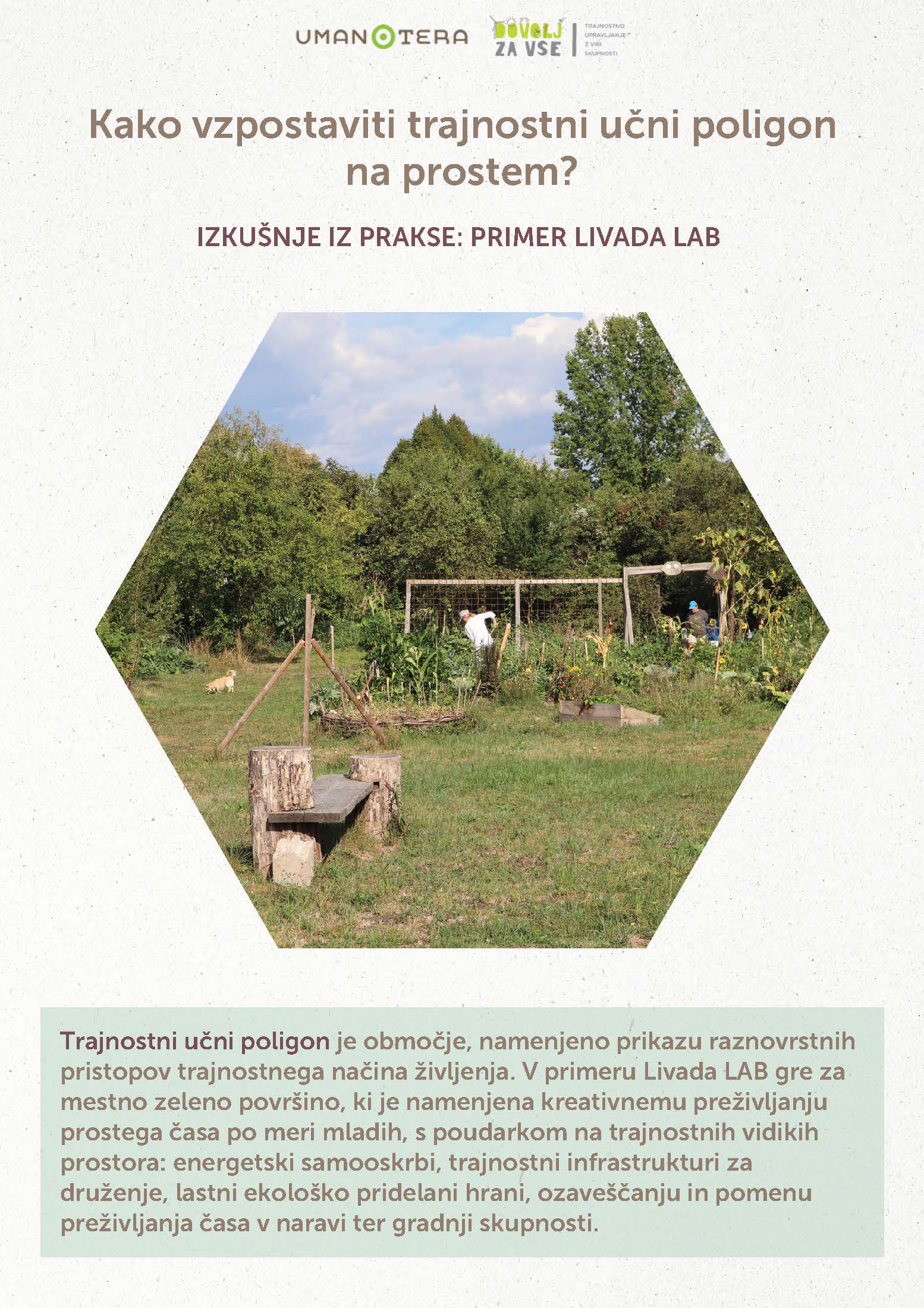 kako vzpostaviti trajnostni učni poligon na prostem