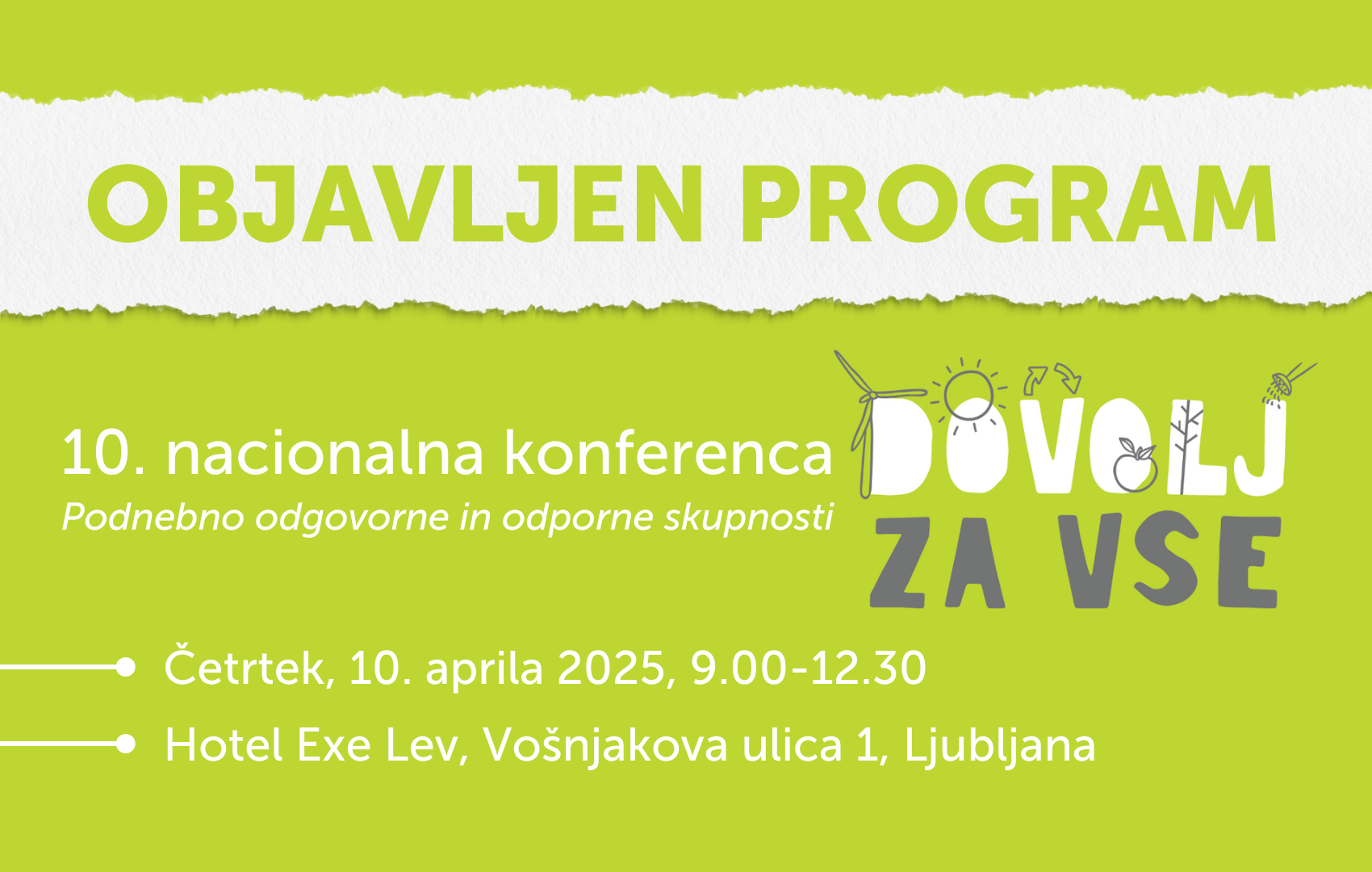 Predstavljamo program 10. konference Dovolj za vse